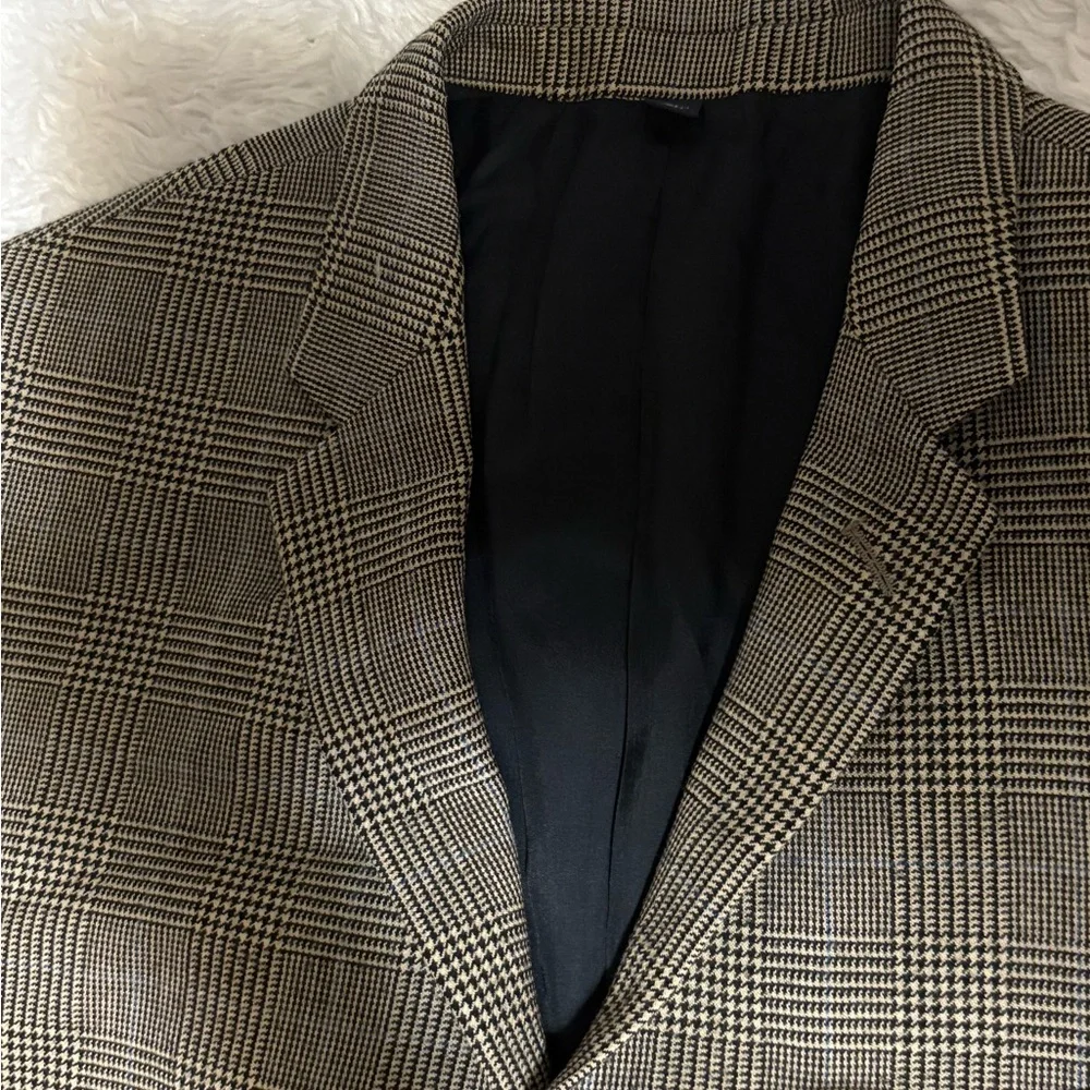 J CREW Thompson Brown Plaid Blazer Sport Coat Size 42 L